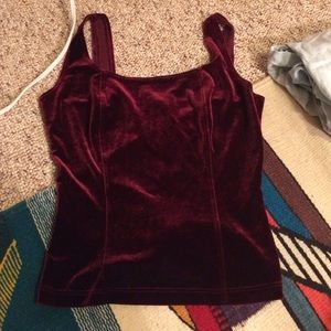 Red velvet top