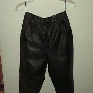 Leather pants dressy style