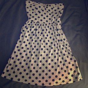 H&M polka dots strapless XS dress 🎓⚽️👗📷🎱!!