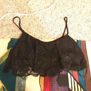 Forever 21 bralette crop top black lace