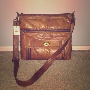 BRAND NEW, NEVER BEEN USED FOSSIL CROSS-BODY PURSE