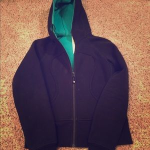 Lululemon zip up-black and blue