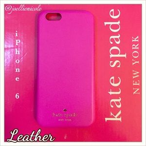 💯%Auth kate spade iPhone 6 Leather Wrapped Case💗