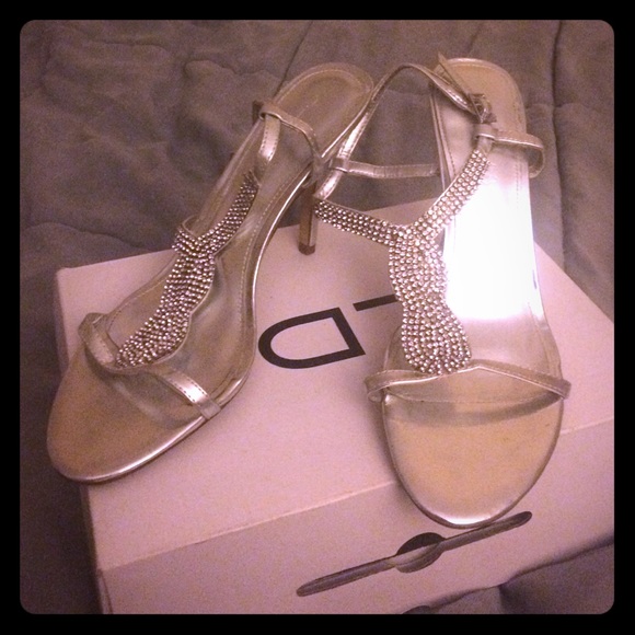 Shimmery Sandal Heels - Picture 1 of 3