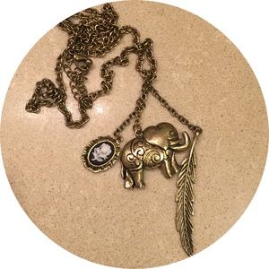 Gold charm necklace