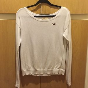 white hollister sweater