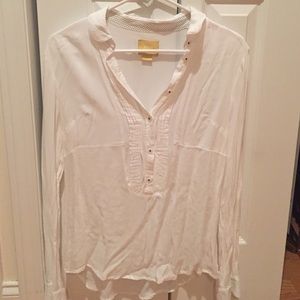 White long sleeve top from Anthropologie