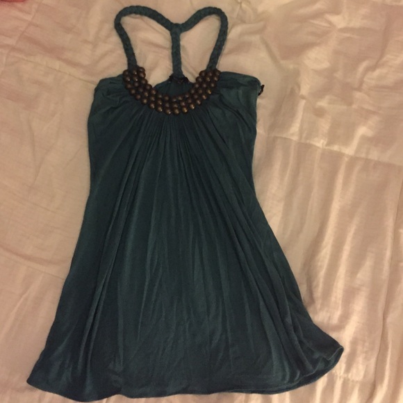 Sky Dark green top!