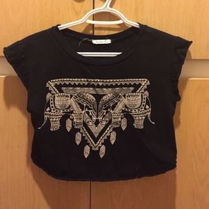 Black crop top