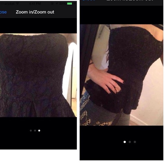 LACE PEPLUM TOP