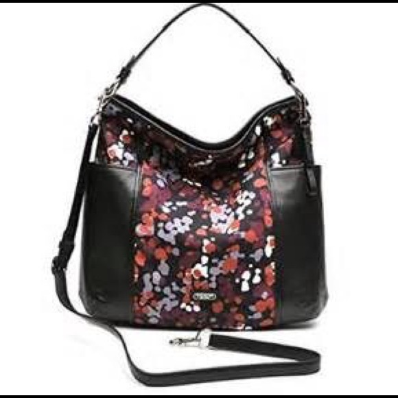 COACH PARK SPLATTER PRINT HOBO SILVERMULTI PF32893