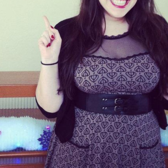 Cute Brown Dress with Hearts