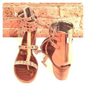 Sam Edelman Nude Tan Stud Sandals