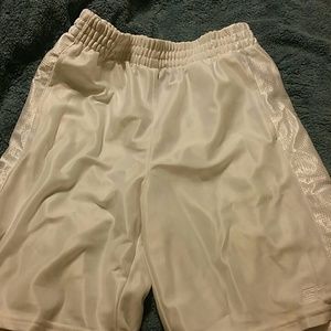 White starter shorts