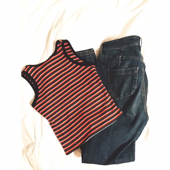 Ribbed/Striped Croptop