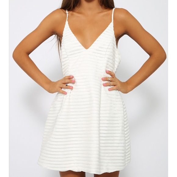 PepperMayo White Napoleon dress. Spaghetti straps.