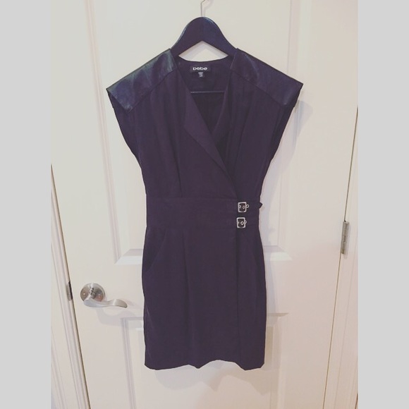 Bebe Black Leather Dress