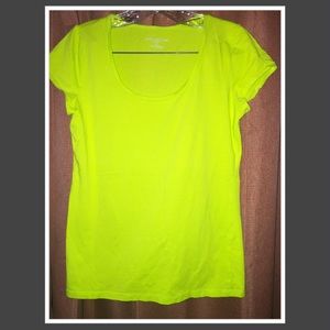 Ann Taylor - Bright Yellow Cotton Tee, Size S, new