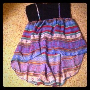 Tube top with sheer bottom