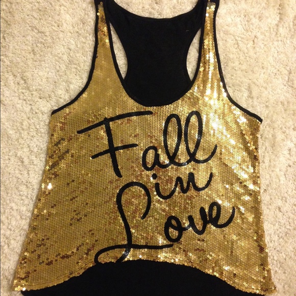 Covered gold sequins tank