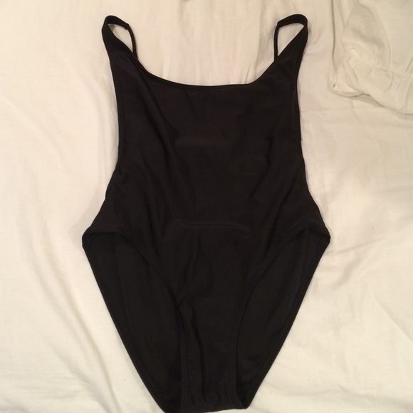 Black bathing suite one piece