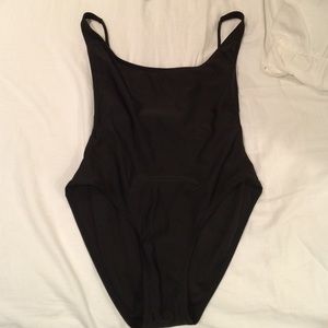 Black bathing suite one piece
