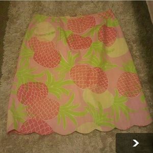 Lily Pulitzer pinapple skirt s