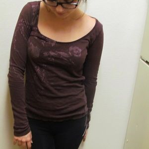 Long Sleeve Maroon Shirt