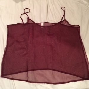 American apparel chiffon see thru tank