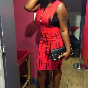 "SOLD" Tye die red dress