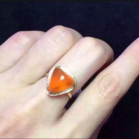 Fire Opal Ring - Picture 1 of 3