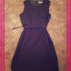 Calvin Klein little black dress with Belt