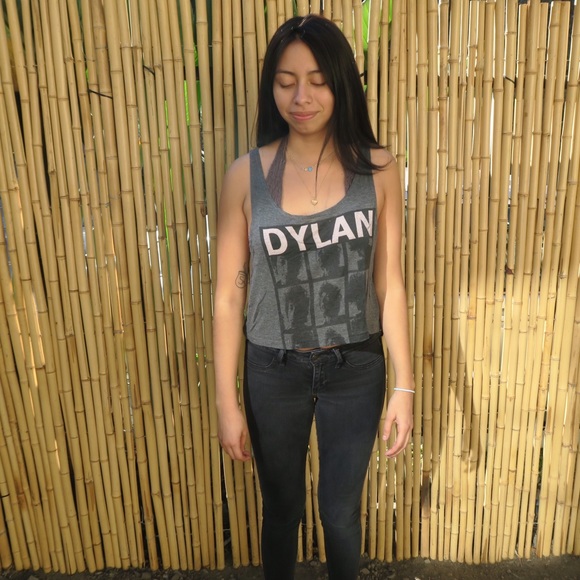 Brandy Melville bob Dylan tank crop top