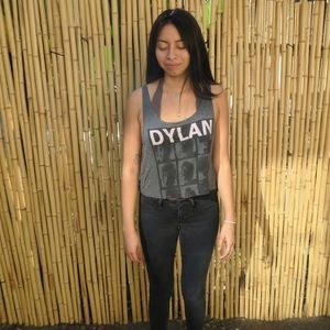 Brandy Melville bob Dylan tank crop top