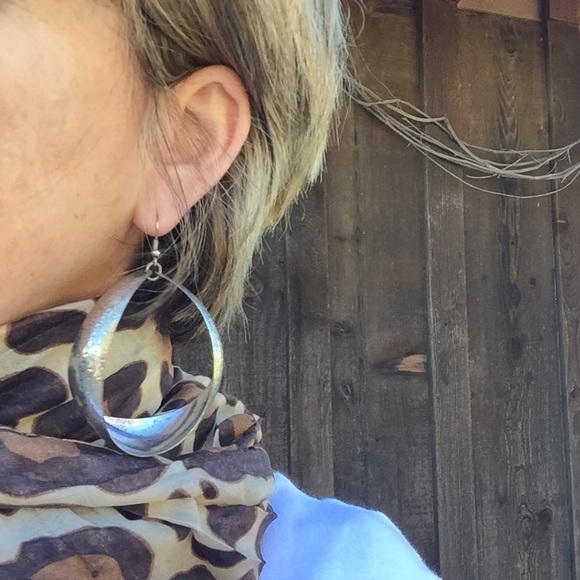 Silver Tone Hoop Earrings