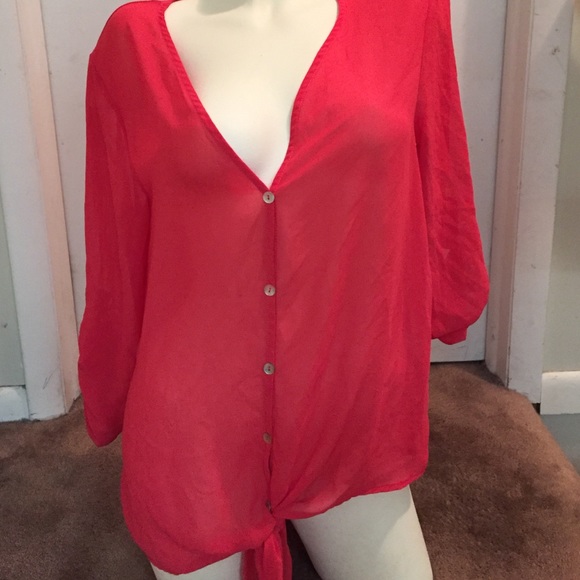 Hot pink blouse