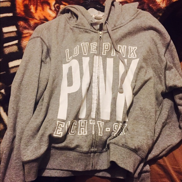 VS pink sweater.