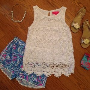 Lilly for Target White Lace Top Size XS