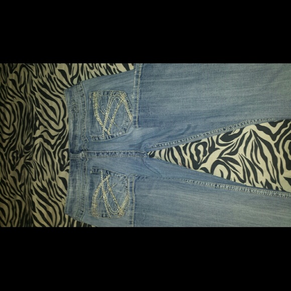 Silver distressed jeans
