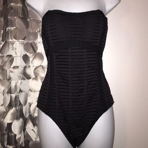 Black one piece swimsuit