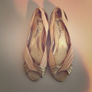 Sam Edelman Gold, low wedge