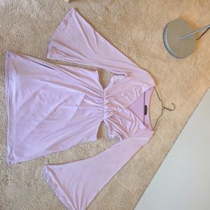 Honey Punch: cut out lavender date night dress