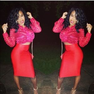 Red skirt