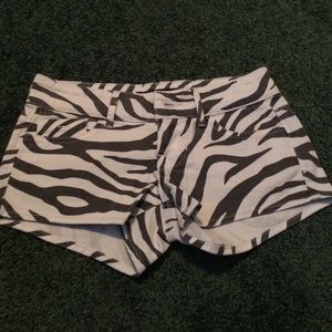 Zebra printed shorts, never worn.