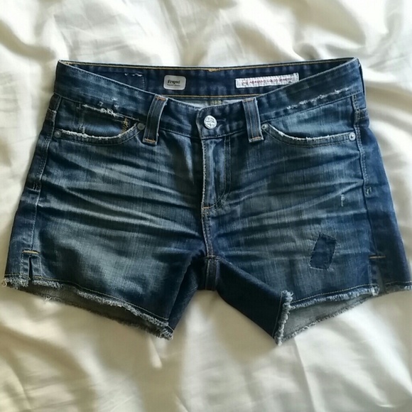 AG Frayed denim shorts