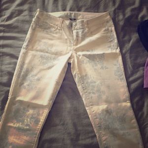Floral Print Skinny Jeans