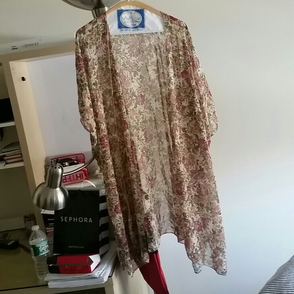 PRICE SLASH Brandy Melville sheer floral cardigan