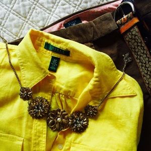 Yellow Ralph Lauren linen button down