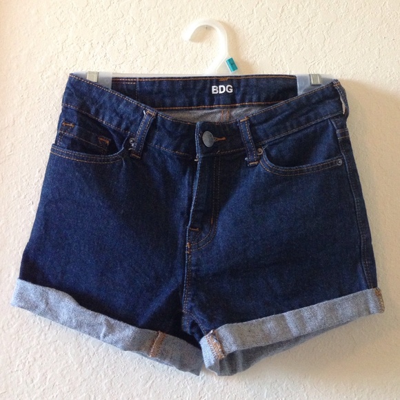 High waisted jean shorts