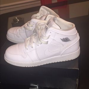 White Nike Air Jordan's